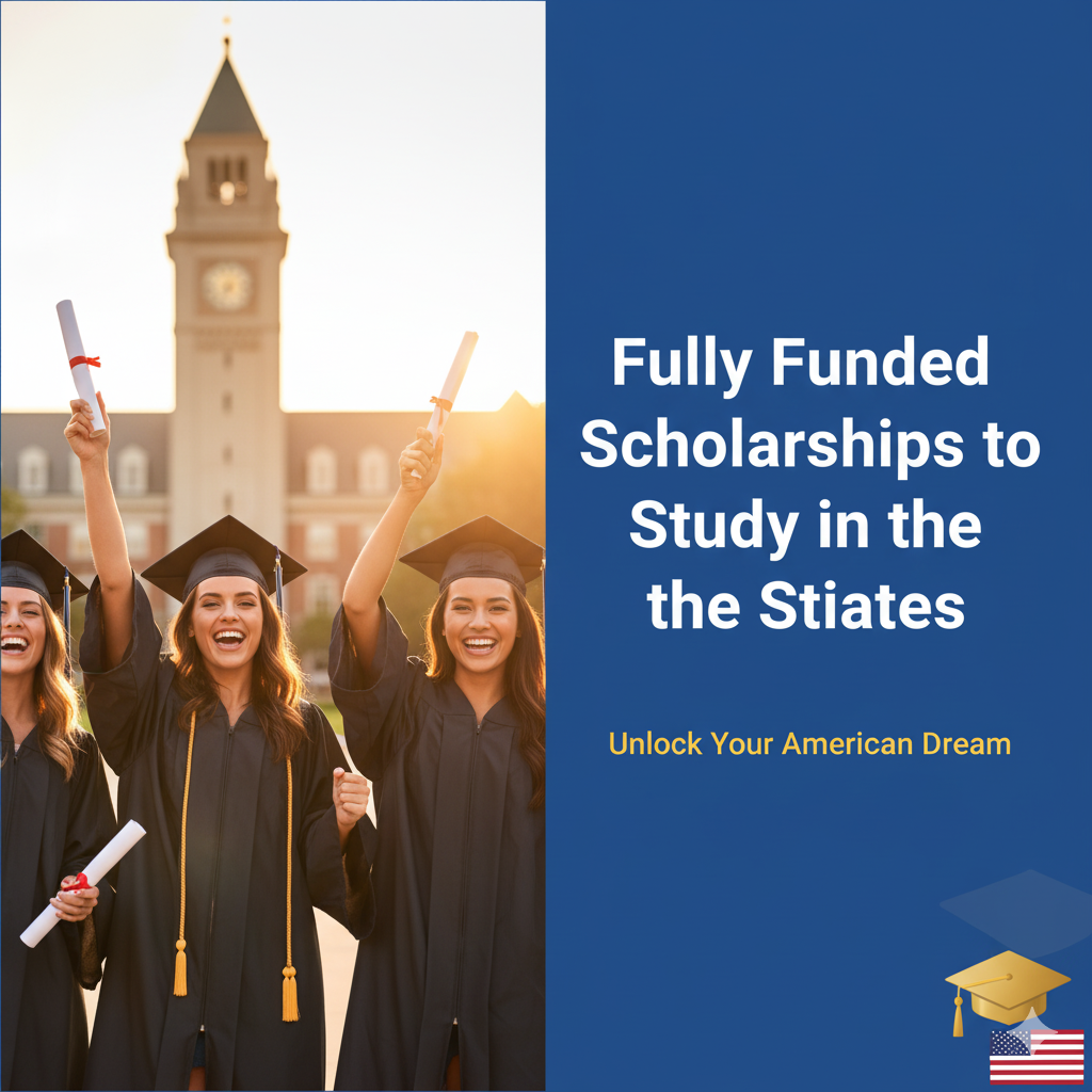 Create blog featured image for Fully Funded Scholarships to Study in the United States